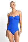 Jantzen Fierce Ruched Bar Bandeau One Piece