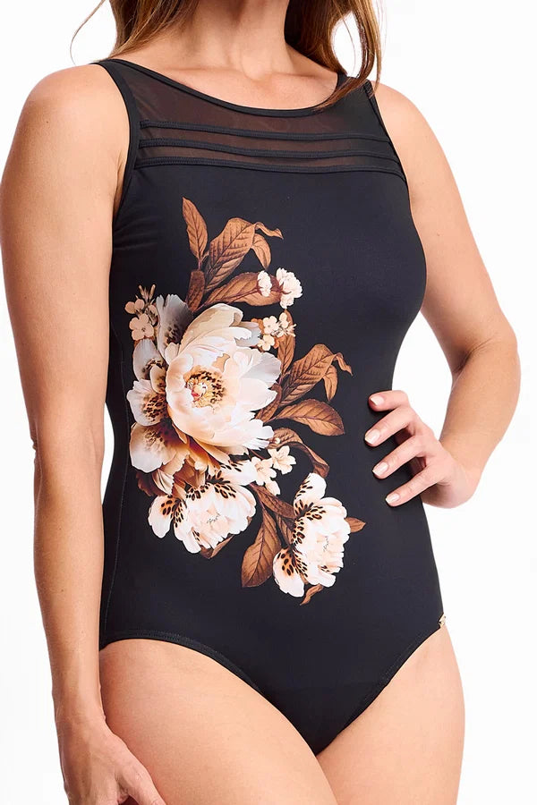 Jantzen - Hartland High Neck Mastectomy Black One Piece