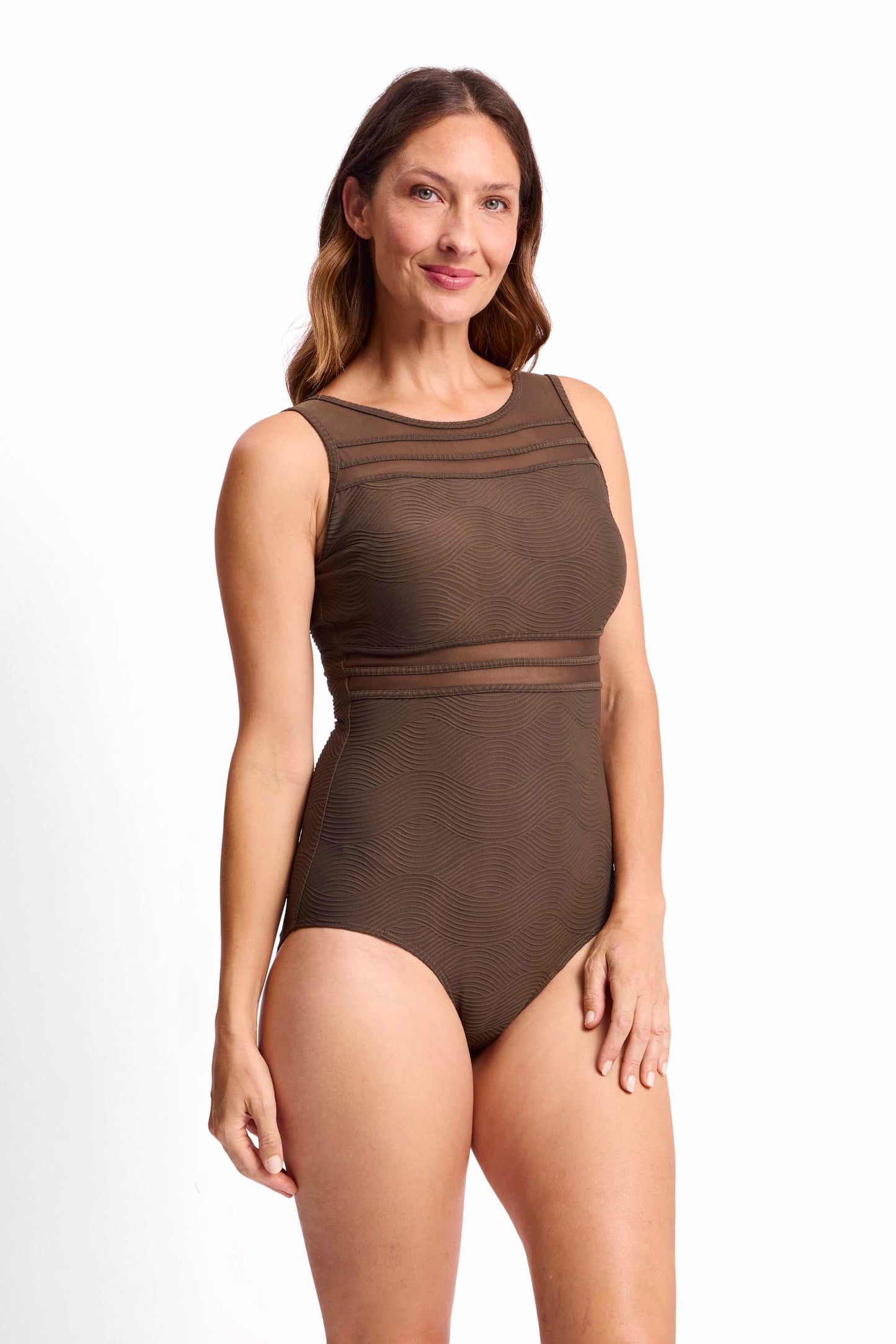 Jantzen - Movement Mesh High Neck Mastectomy One Piece
