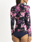 Jantzen: Flora Zip Front Rash Vest