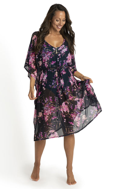 Jantzen: Flora Mesh Capri Kaftan