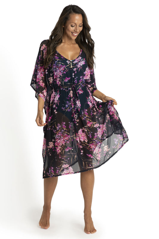 Jantzen: Flora Mesh Capri Kaftan