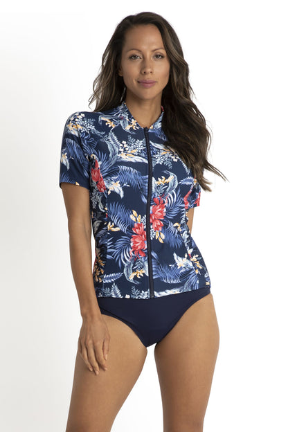 Jantzen: Travel Gathered Short Sleeve Rashie