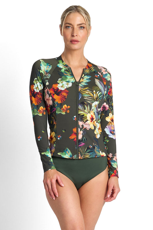 Jantzen : Hibiscus Long Sleeve Mast Rashie