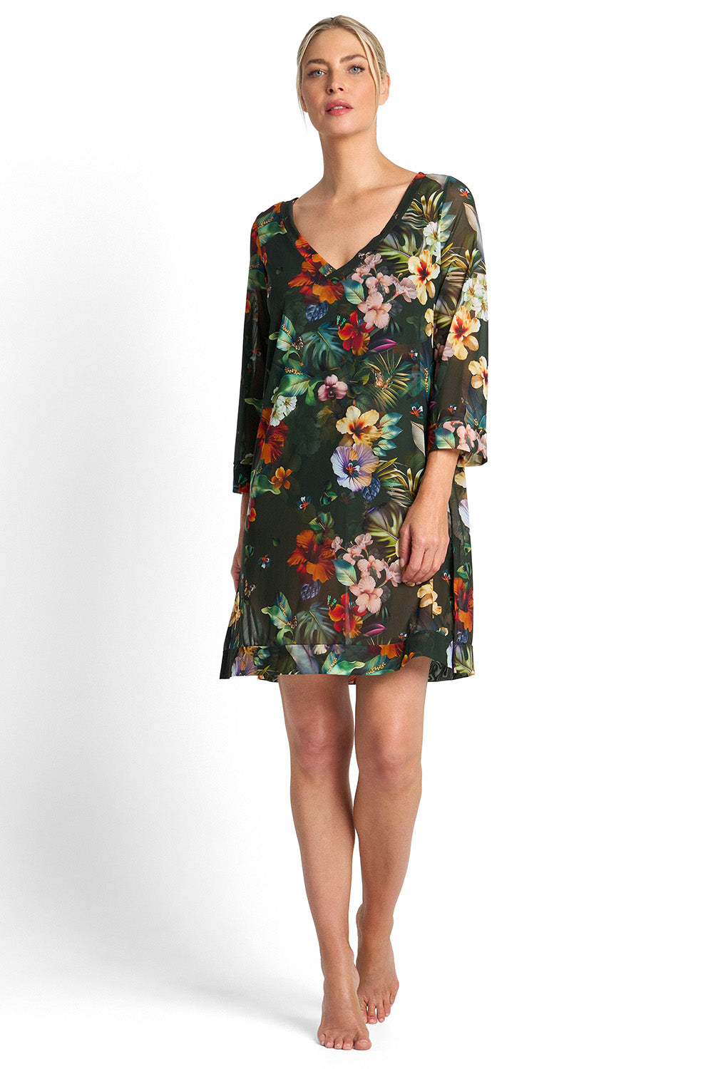 Jantzen Hibiscus Mesh Beach Smock -