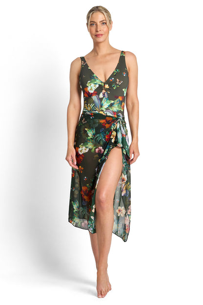Jantzen: Hibiscus Mesh Sarong