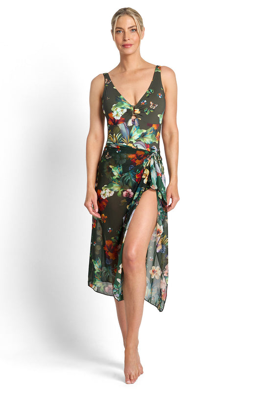 Jantzen: Hibiscus Mesh Sarong