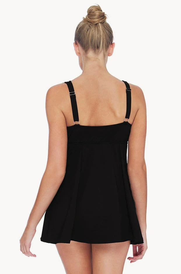 Jantzen: Cosmopolitan Mesh Ruffle Swim Dress Bather