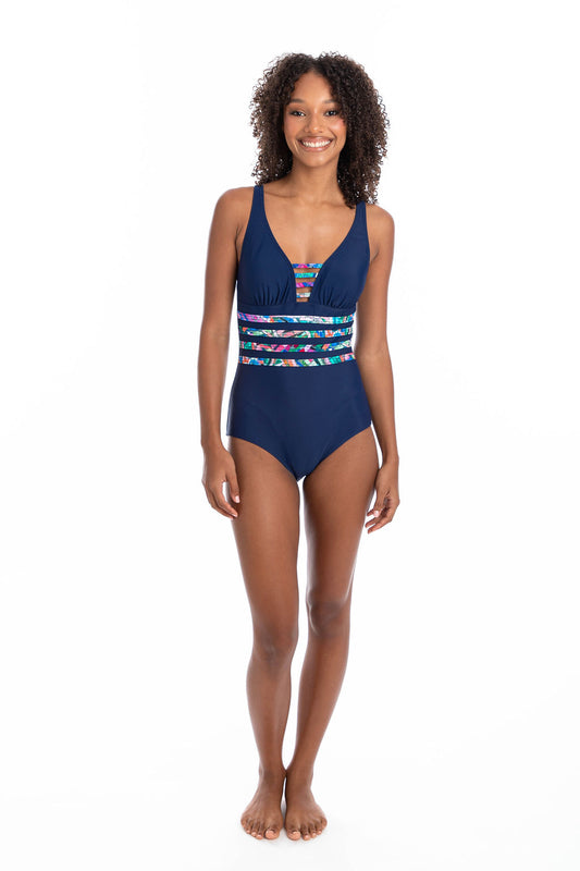 Togs: Ravenna V-Neck Binding One Piece
