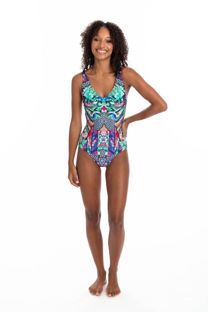 Togs: Verona V-Neck Plunge One Piece