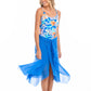 Togs: Mesh Frill Skirt Cornflower