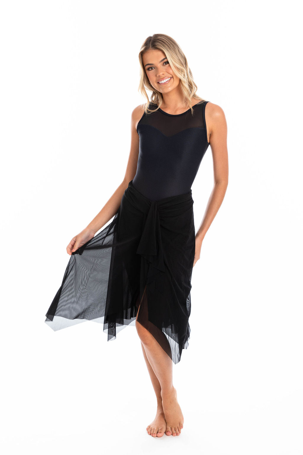 Togs: Mesh Frill Skirt Black