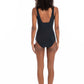 Togs: Black Square Binding One Piece