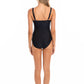 Togs: Textured Black Scoop Neck One Piece