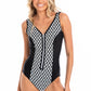 Togs: Odessa V-Neck Zipper One Piece