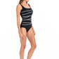 Togs: Black Chlorine Resistant Square Binding One Piece