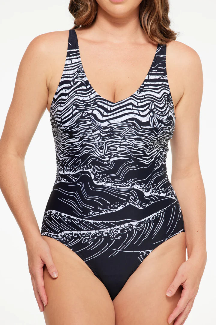 Togs: Budapest V Neck Plunge One Piece Bather