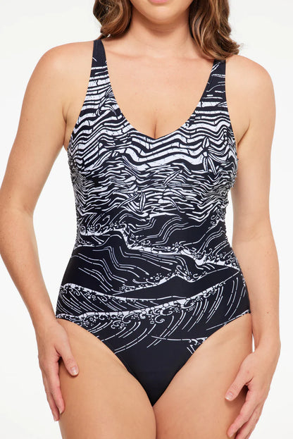 Togs: Budapest V Neck Plunge One Piece Bather