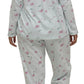 Schrank:  'Penelope'  Lace Bib Long Pant Pyjama PJ Set