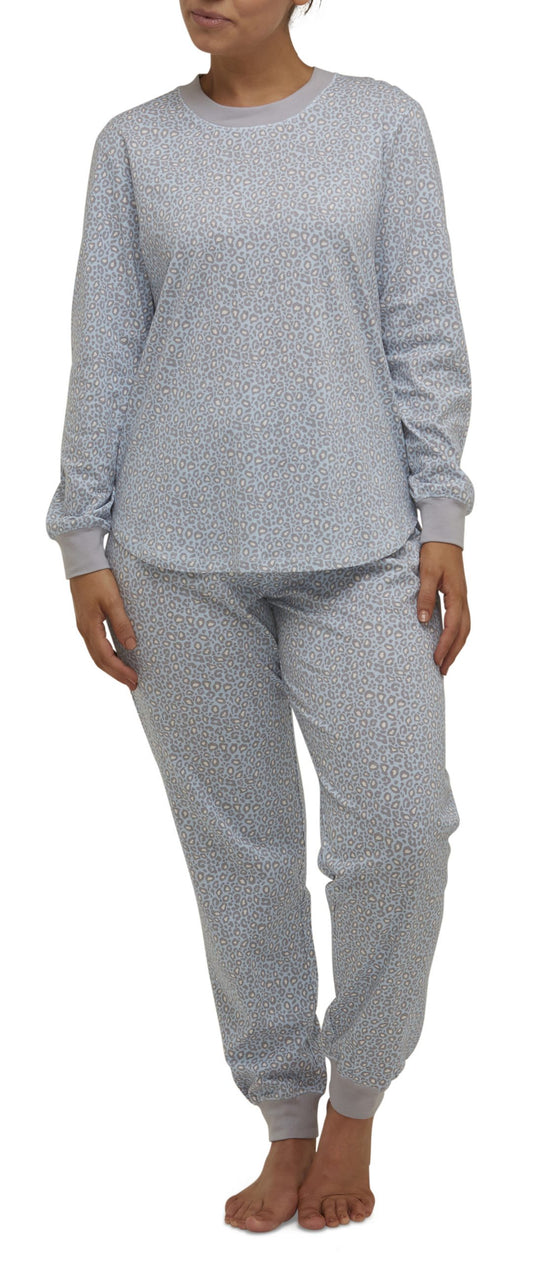 Schrank:  Revere Long Length Ski Pyjama PJ Set 'Leopard'