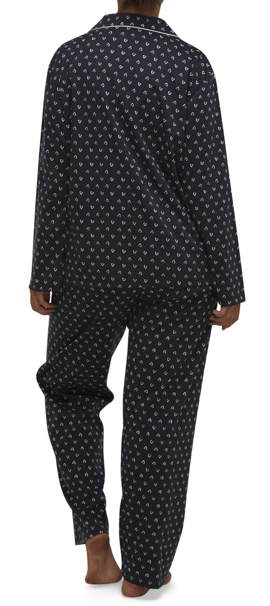 Schrank:  Revere Long Length Pyjama PJ Set 'Hearts'