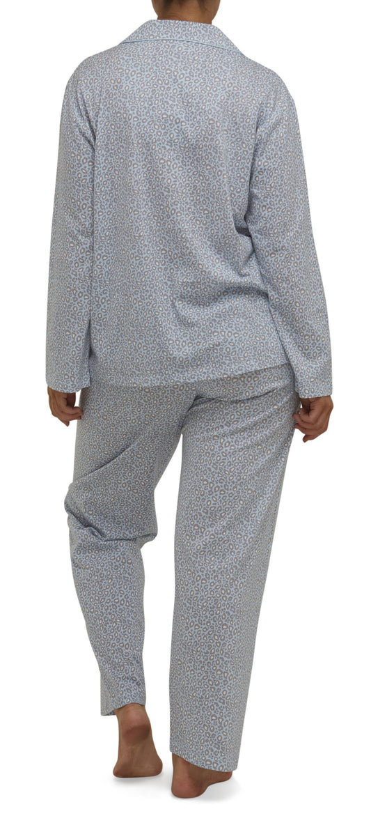 Schrank:  Revere Long Length Pyjama PJ Set 'Leopard'
