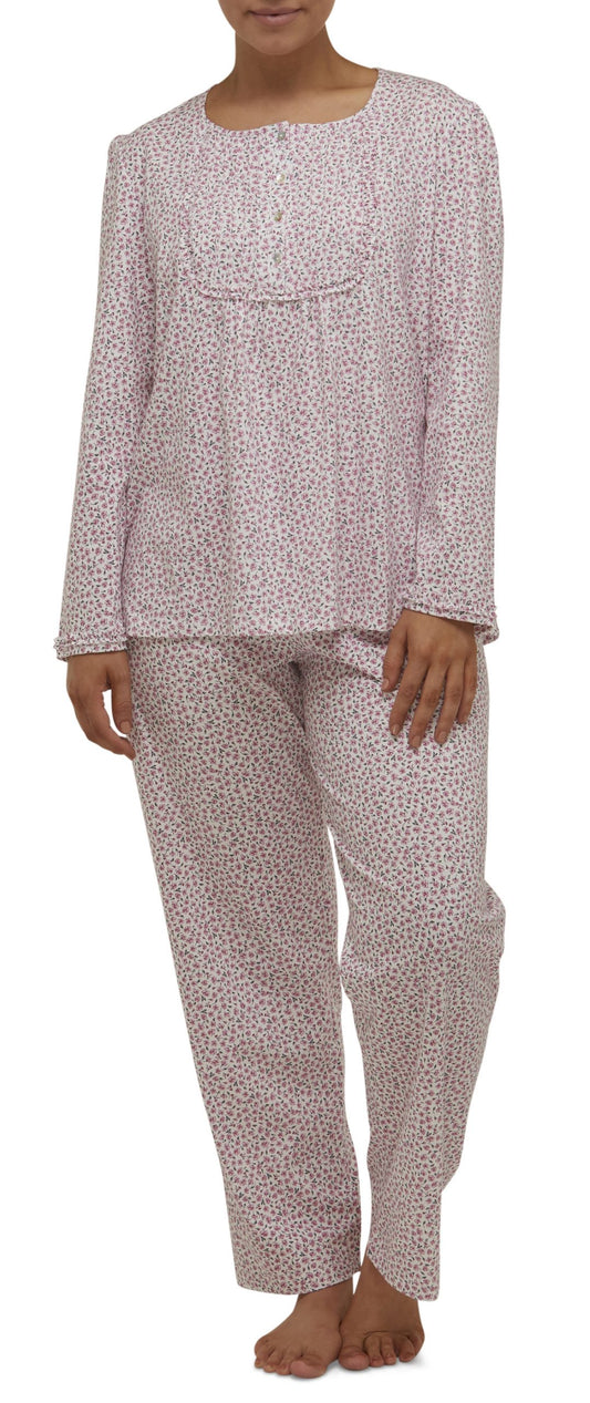 Schrank:  'Ditsy'  Ruffle Pyjama PJ Set Cotton Jersey