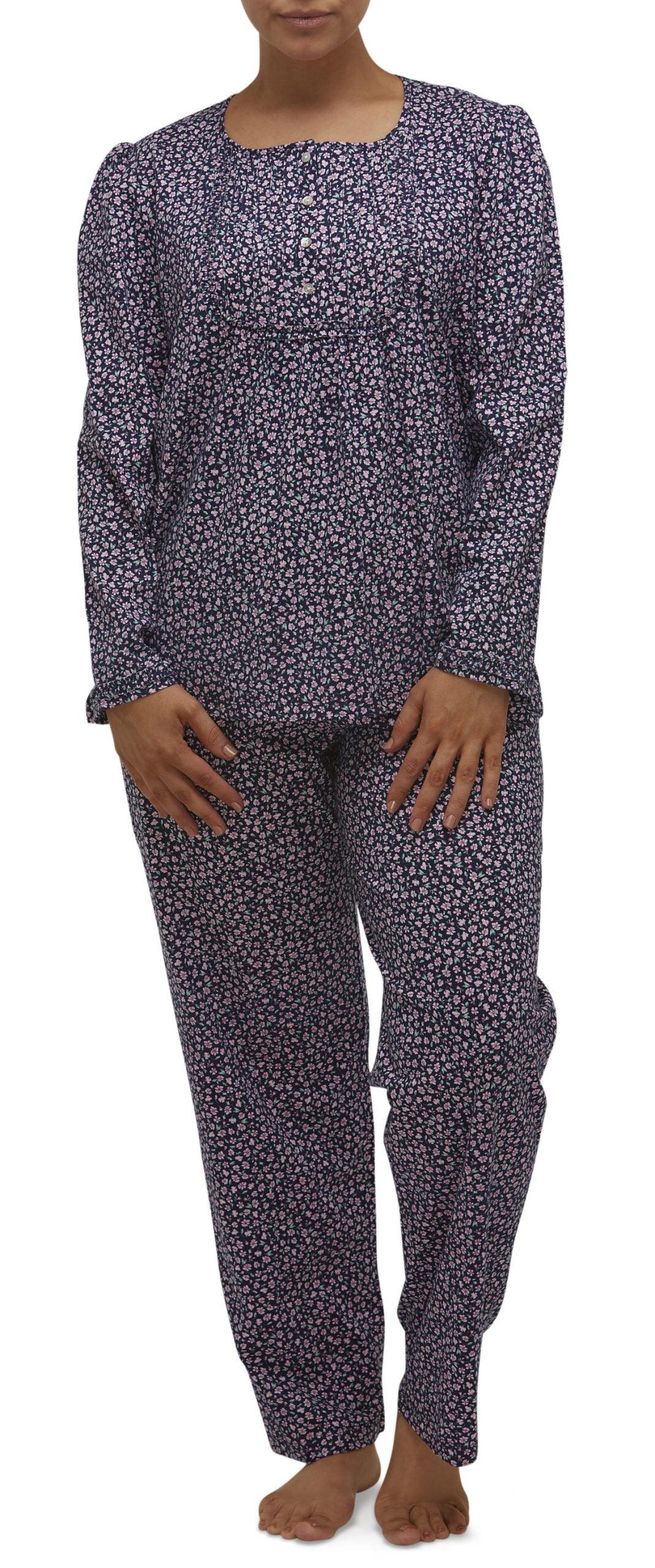Schrank:  'Ditsy'  Ruffle Pyjama PJ Set Cotton Jersey