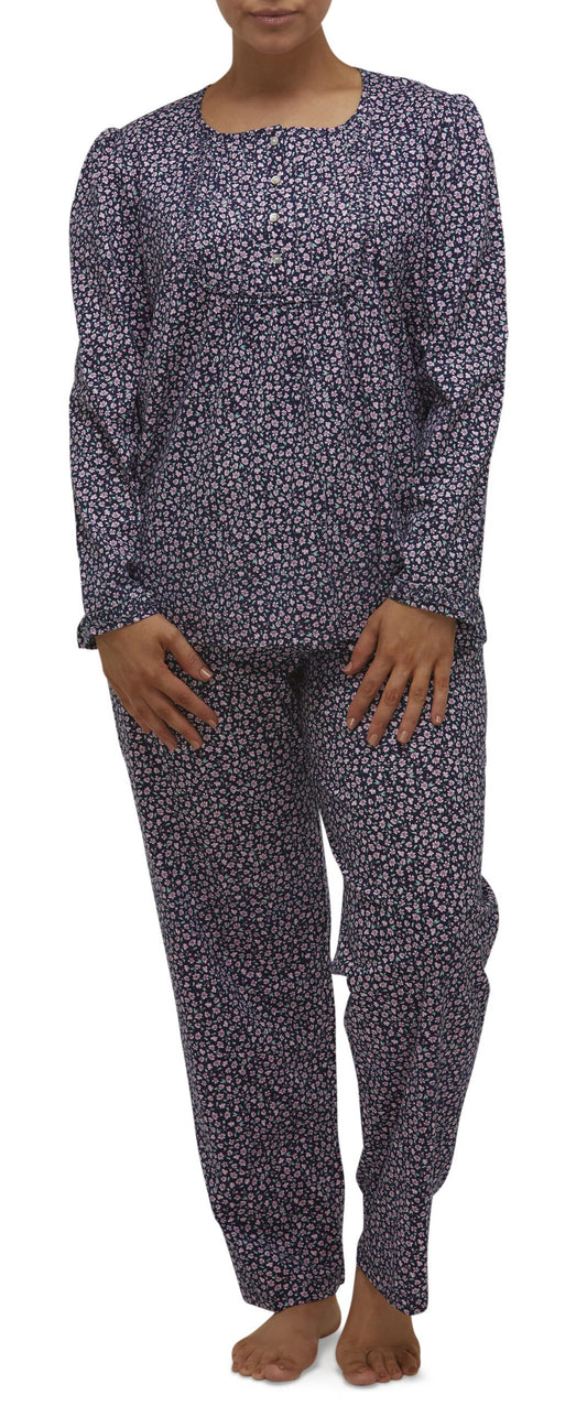 Schrank:  'Ditsy'  Ruffle Pyjama PJ Set Cotton Jersey