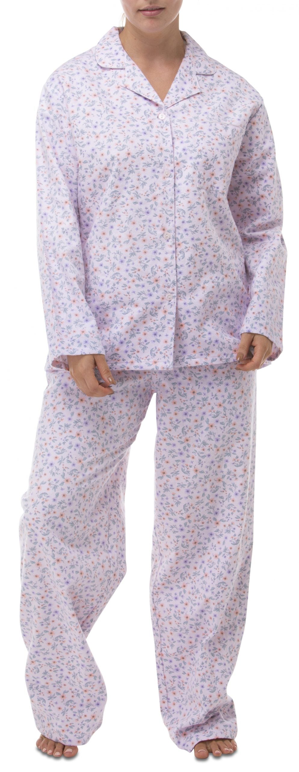 Schrank: Long Sleeve Long Length Pyjamas Cotton Flannelette