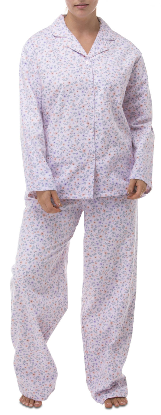 Schrank: Long Sleeve Long Length Pyjamas Cotton Flannelette