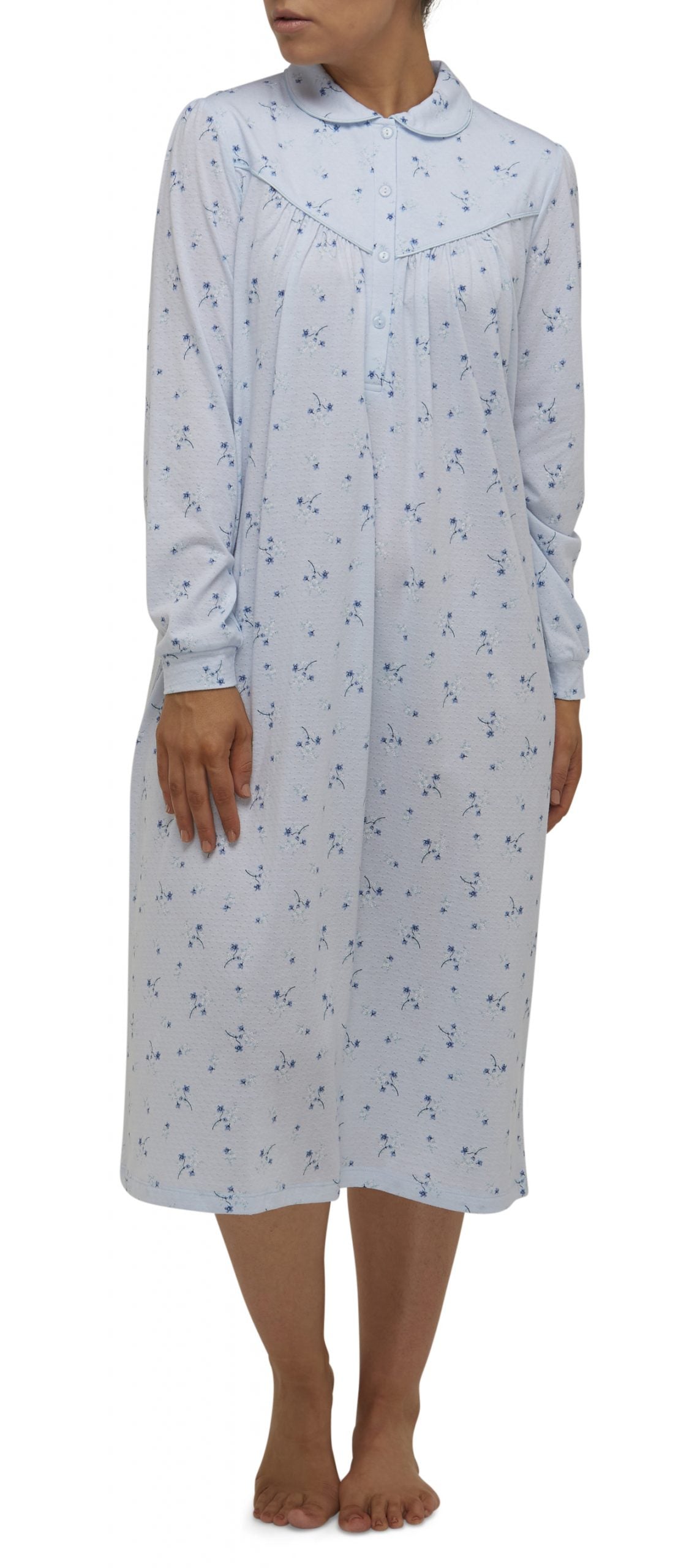 Schrank: Long Sleeve Mid Length Nightie 'Isabel'