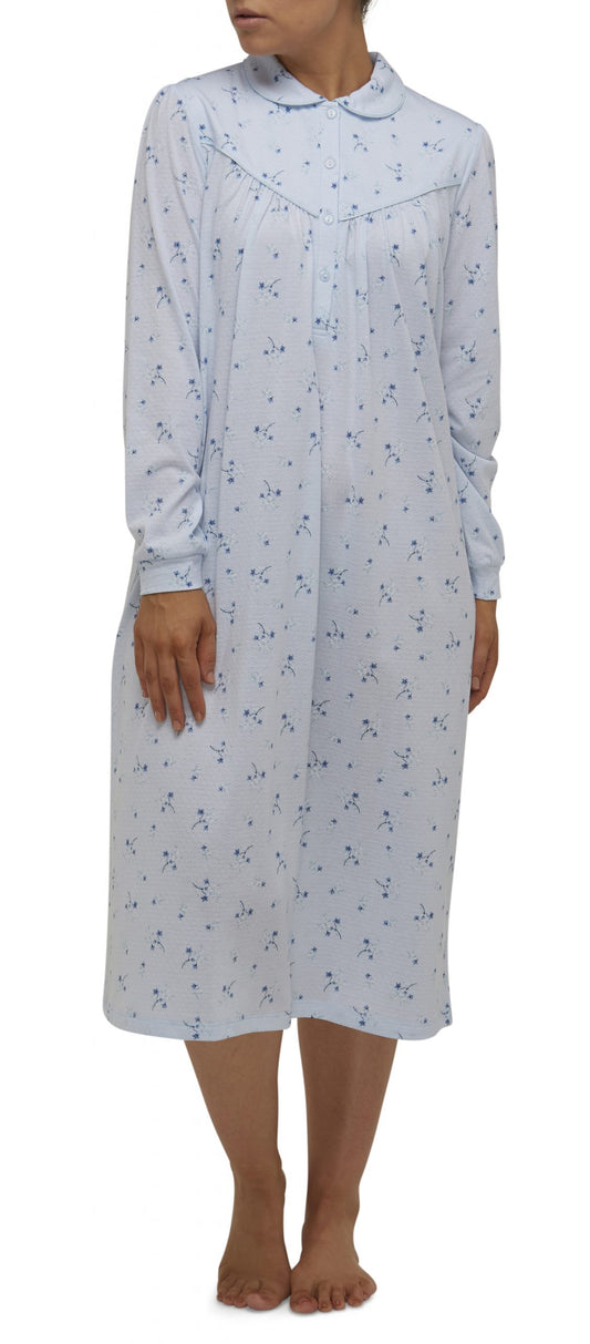 Schrank: Long Sleeve Mid Length Nightie 'Isabel'