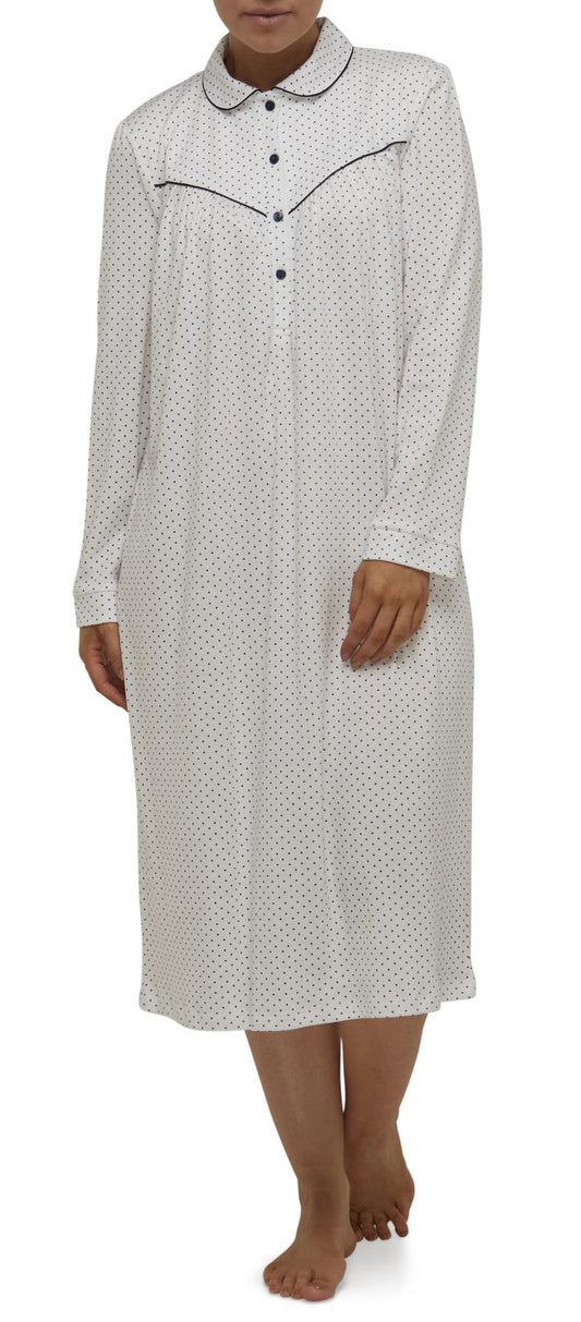 Schrank:  Collared Nightie Mid Length 'Spot'