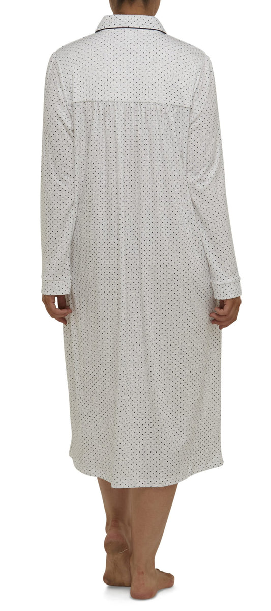 Schrank:  Collared Nightie Mid Length 'Spot'