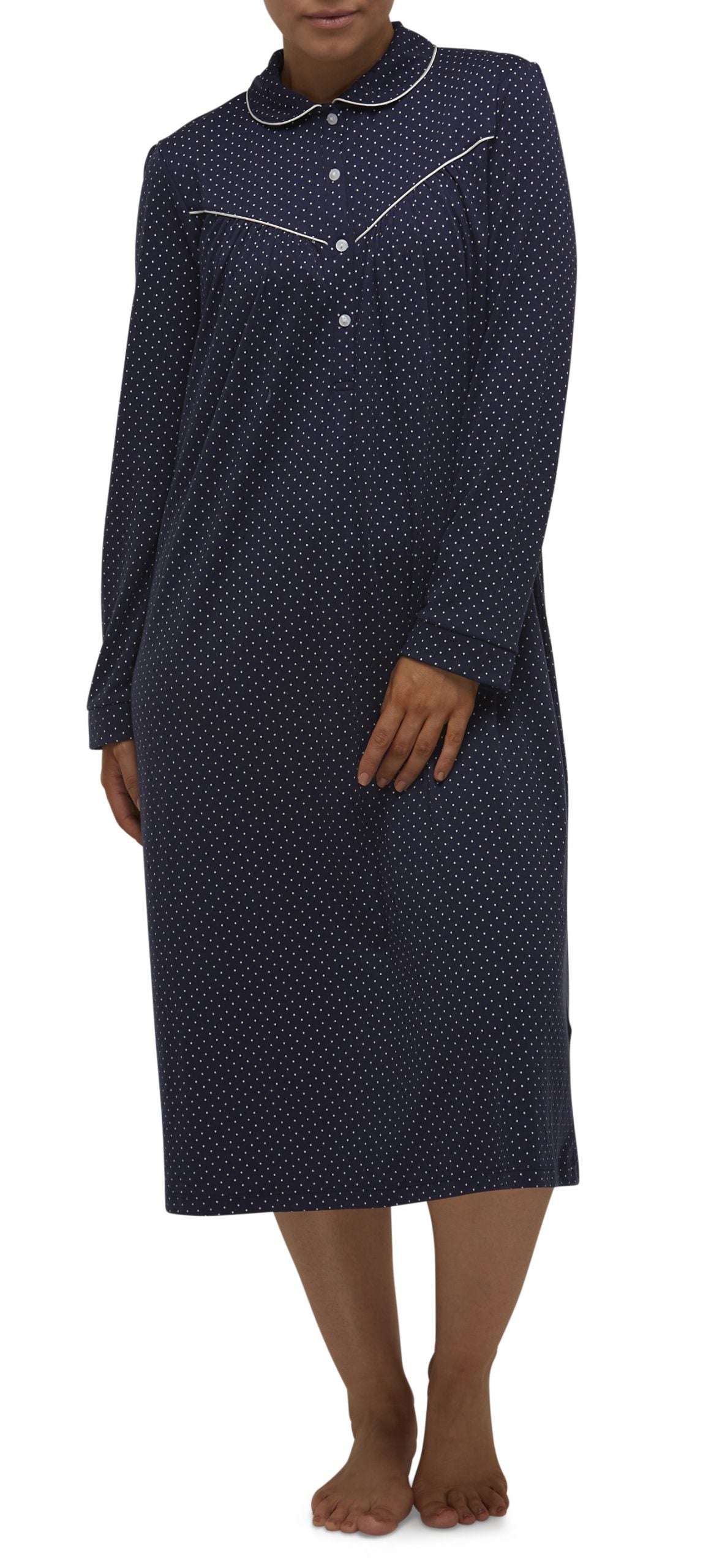 Schrank:  Collared Nightie Mid Length 'Spot'