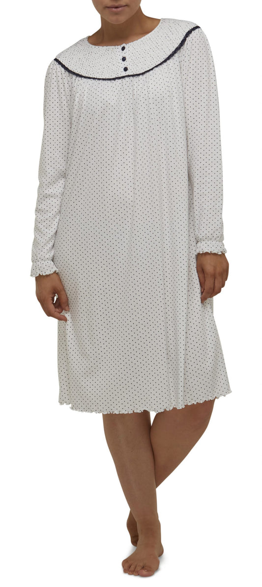 Schrank:  Smocking Nightie Short Length 'Spot'