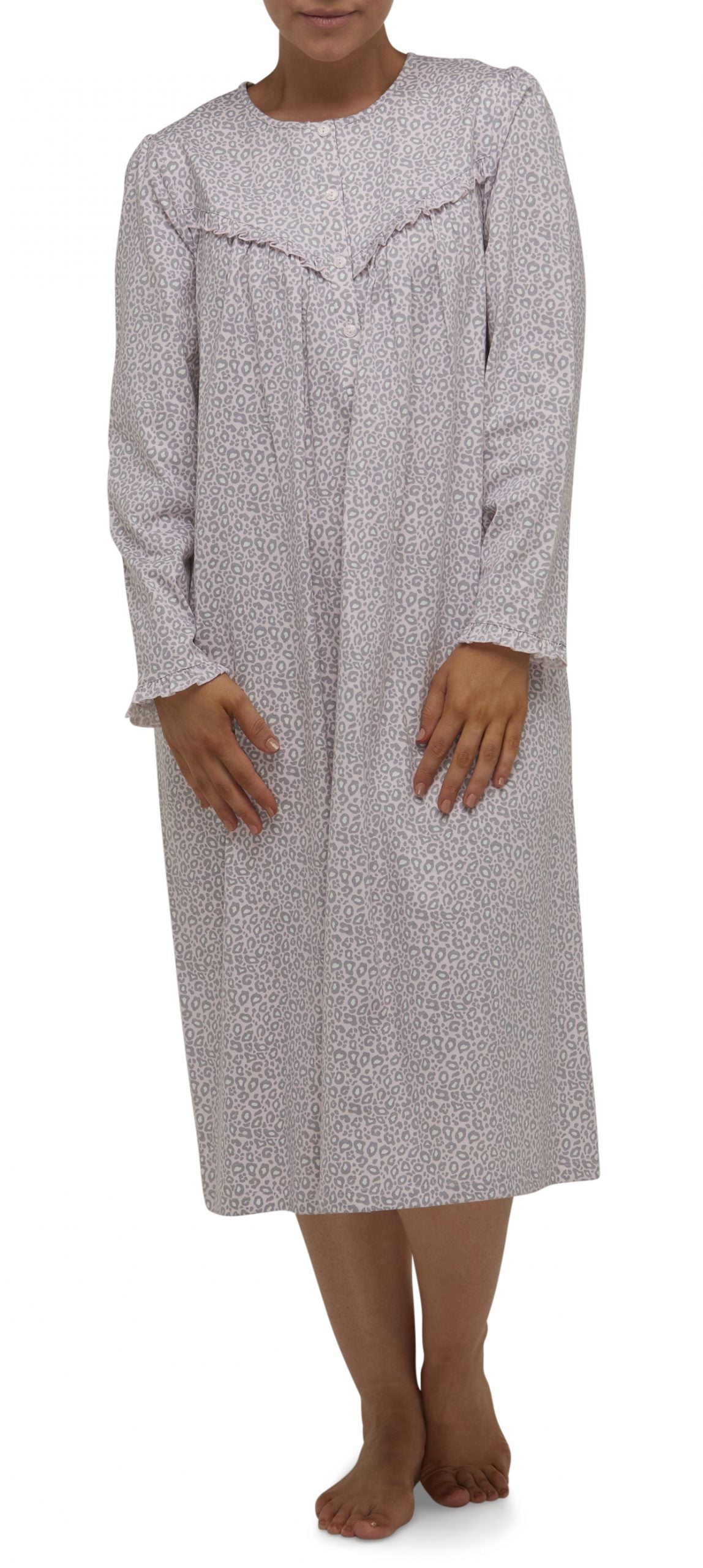 Schrank:  Ruffle Nightie Mid Length 'Leopard'