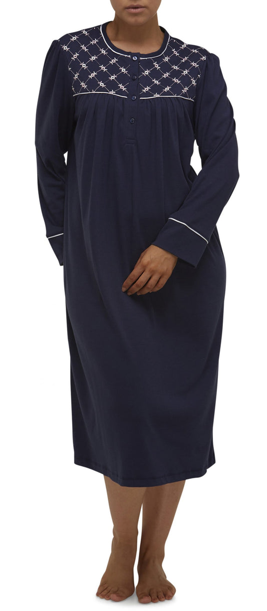 Schrank:  Embroidered Nightie Mid Length 'Jayne'