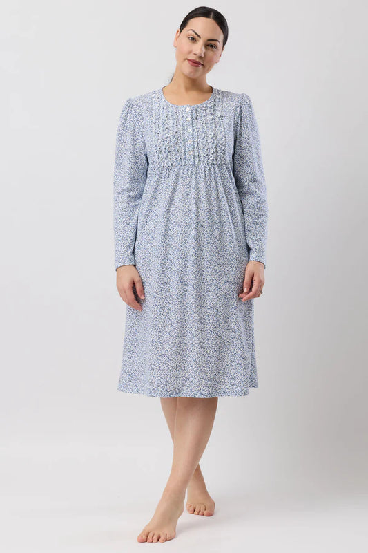 SCHRANK:  Ditsy Long Sleeve Nightie