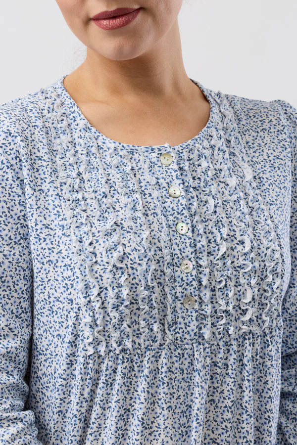 SCHRANK:  Ditsy Long Sleeve Nightie