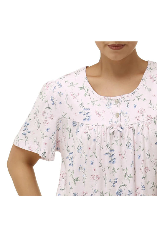 Schrank:  'Meadow' Short Sleeve Cotton Jersey Nightie