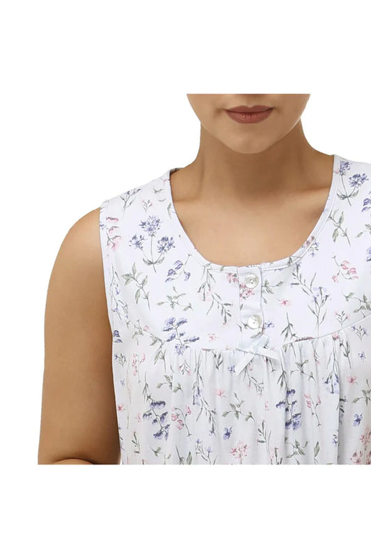 Schrank:  'Meadow' Sleeveless Cotton Jersey Nightie