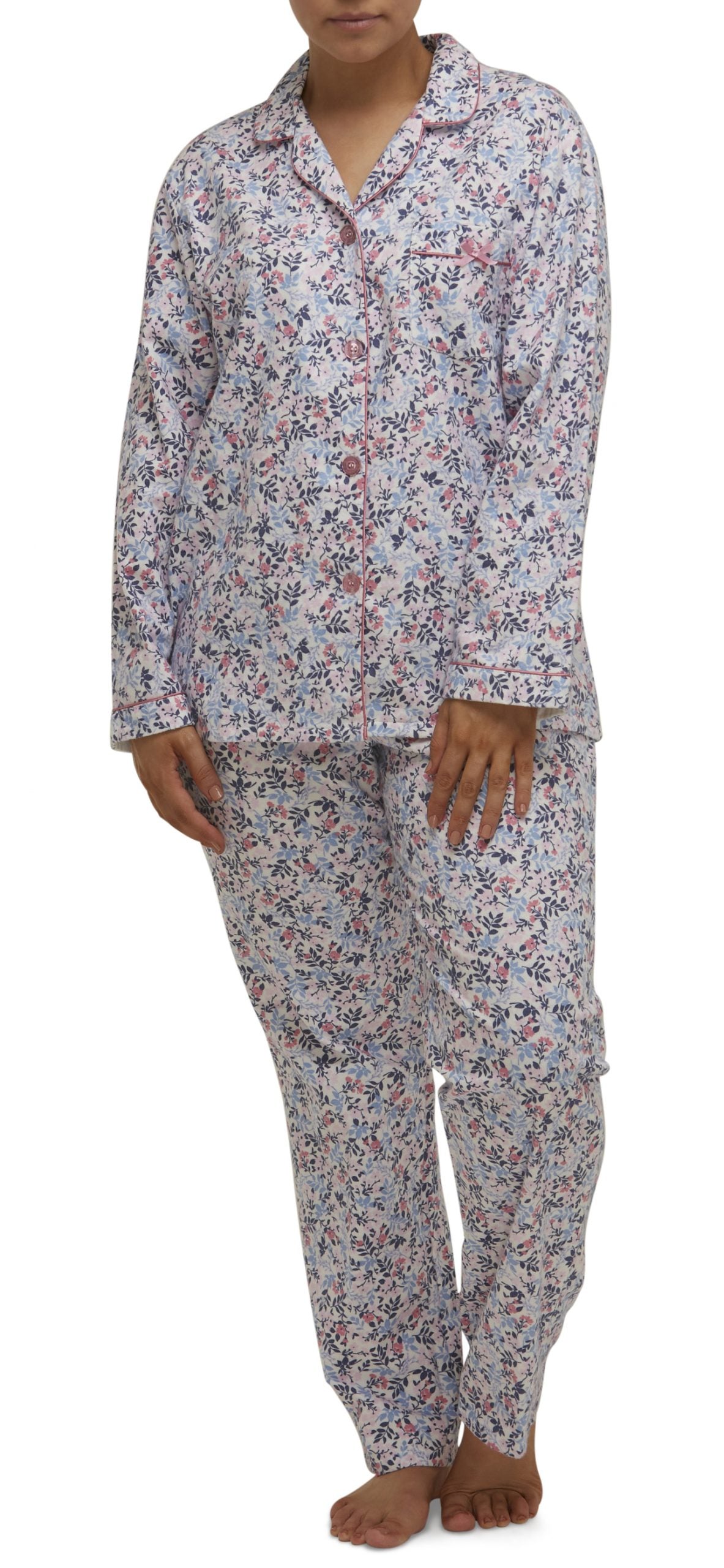 Schrank:  Flannelette Revere Pyjama PJ Set 'Brooke'