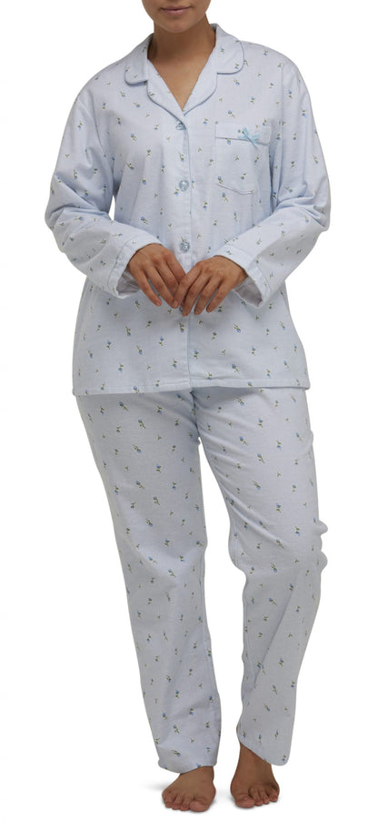 Schrank:  Revere Pyjama PJ Set Flannelette 'Rose Stripe'