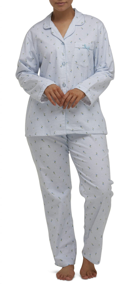 Schrank:  Revere Pyjama PJ Set Flannelette 'Rose Stripe'