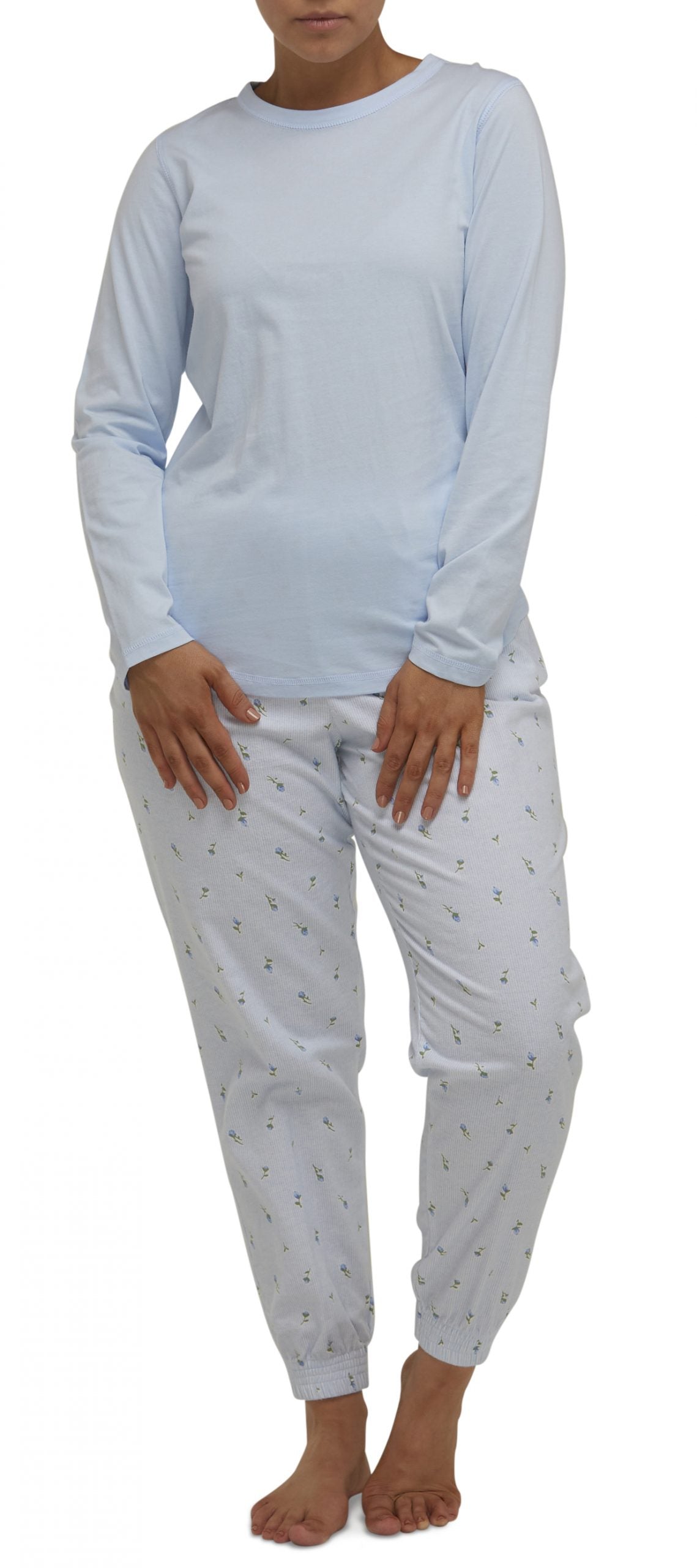 Schrank:  Ski Pyjama PJ Set Flannelette 'Rose Stripe'