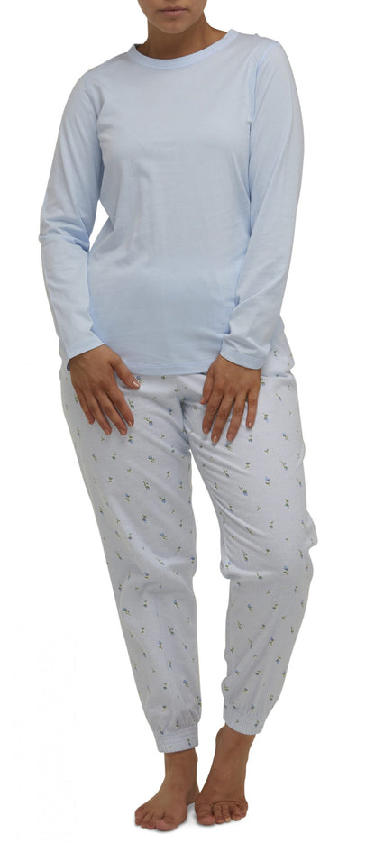 Schrank:  Ski Pyjama PJ Set Flannelette 'Rose Stripe'