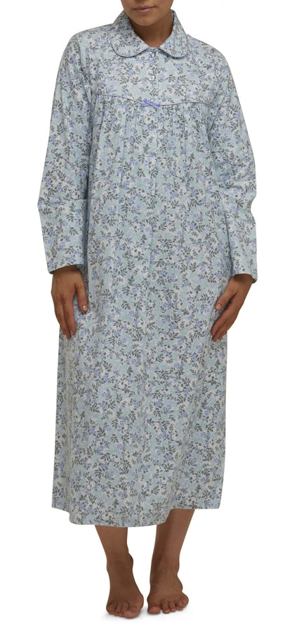 Schrank:  Flannelette Nightie Long Length 'Brooke'