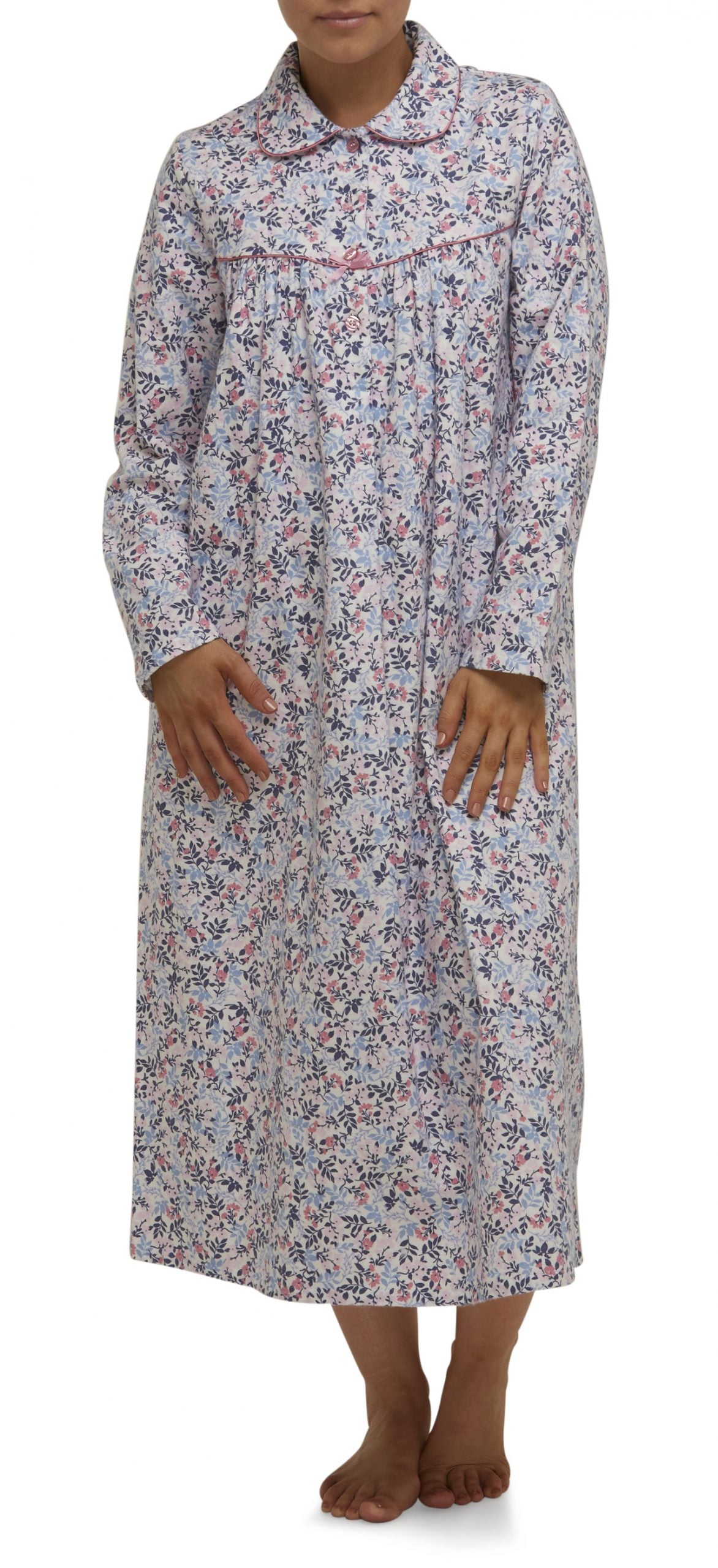 Schrank:  Flannelette Nightie Long Length 'Brooke'